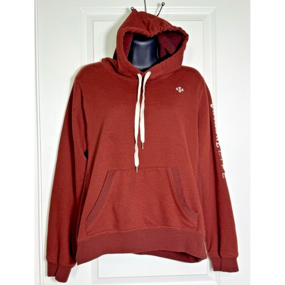 SHYANNE LIFE Women Rust Heathered Hooded Sweatshirt Pullover Long Sleeve Size XL